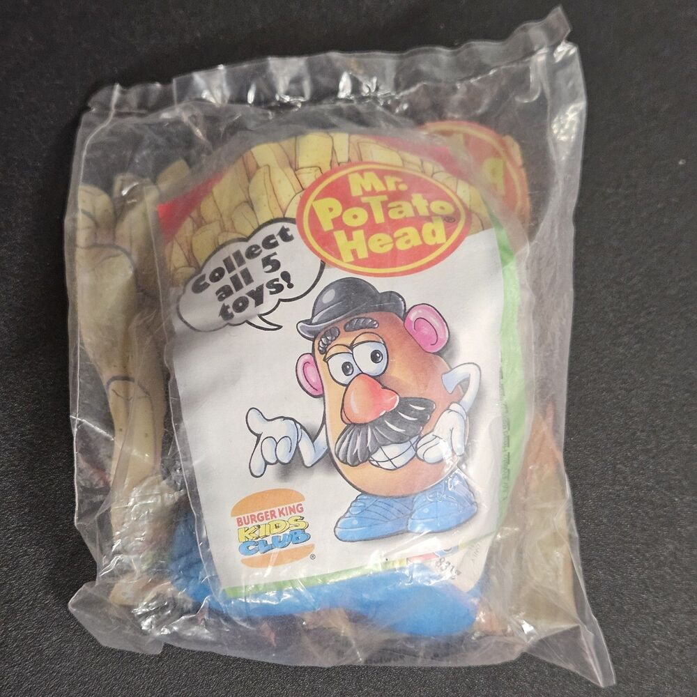 Vintage 1999 Burger King Mr Potato Head Kids Club Plush Toy NIP Sealed Hasbro